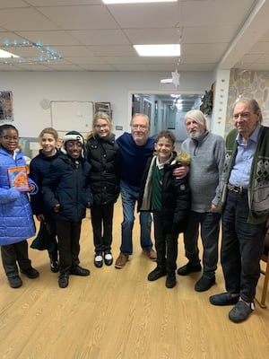 Emmanuel School pupils with Stanbrook Care Home residents