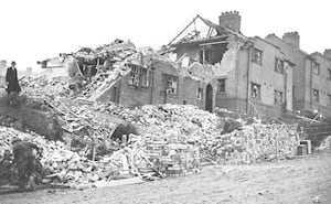 The Grace Mary estate in Tividale after the bombing