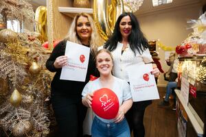 L-R: Eva Harrison, Ellie Simmonds and Salon Owner Nicola Harrison-Beaumont