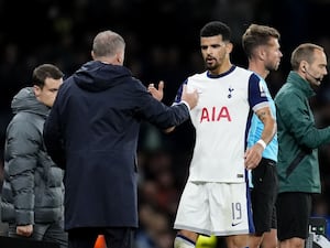 Dominic Solanke with Ange Postecoglou