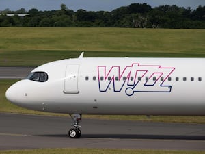 A Wizz Air Airbus A321-271 plane