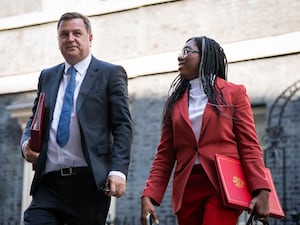 Conservative leader Kemi Badenoch and her shadow chancellor Mel Stride