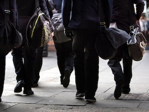 A group of school pupils