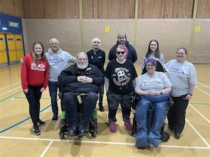 Boccia session at Cocks Moors Woods Leisure Centre. 