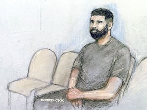 Court artist sketch of Andrew McIntyre