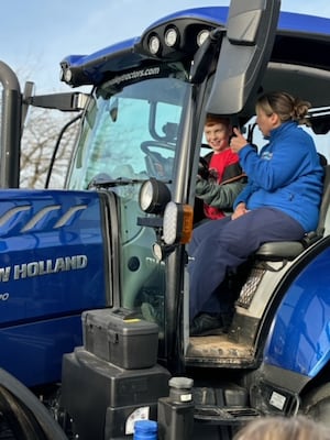 Tom and Josh's tractor visit