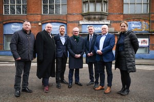 Mayor of the West Midlands Richard Parker (middle) visited the site on Tuesday