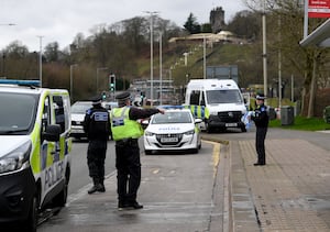 The scene of the stabbing which happened at the junction of Field Road and Birmingham Road, Dudley in the early hours. 