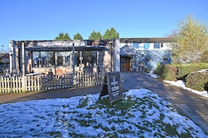 The beer garden is a large and welcoming space