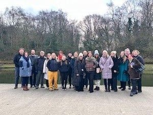 Attendees at the first Netwalking  event in Willenhall Memorial Park