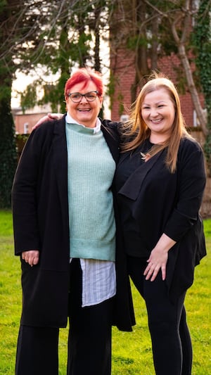 Chamber president Ruth Redgate is pictured left with NetworkLocal founder Kellie Johnson.