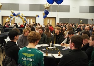 The celebration evening at Burton Borough School. 