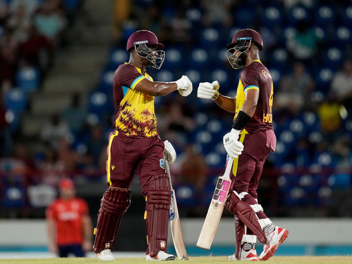 England beaten in T20 thriller as West Indies pull off record chase on home soil