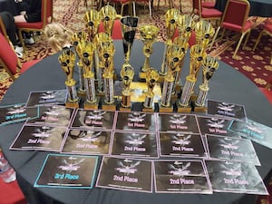 Trophy placements, including several Stand-Out awards: Highest Scoring, Judge's Choice and Jazz Winner.