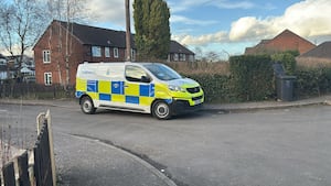 Police at the scene in Stonnall