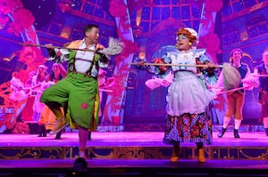 Tam Ryan, who plays Joey, and Ian Adams, playing Madame Fifi Fou-Fou