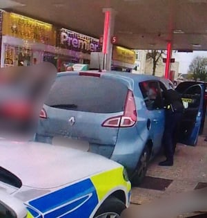 The Citroen was pulled over by police and the occupants arrested after they were found to have drugs in the car. Photo: West Midlands Police