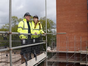 Prime Minister Sir Keir Starmer and Deputy Prime Minister Angela Rayner at a construction site