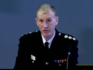 Paddy Quinn from the NI Fire and Rescue Service giving evidence to the Omagh Bombing Inquiry