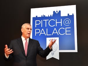 The Duke of York speaking during a Pitch@Palace event