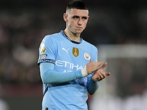 Phil Foden claps the Manchester City fans