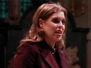 Princess Beatrice arrives for the Together At Christmas carol service at Westminster Abbey in London