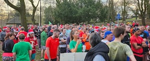 Hundreds of people attended the Christmas run in Walsall Arboretum