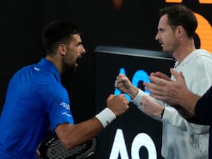 Novak Djokovic and Andy Murray clench fists to celebrate