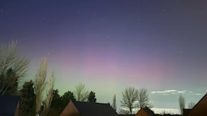 Julie Chetwynd also sent in this display that shows the range of colours produced by the Northern Lights