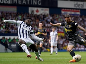 Adam Armstrong in action against Albion last season.