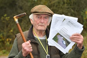 Litter picker Alan Davies, aged 85, from Aldridge, was fined £150 by Walsall Council