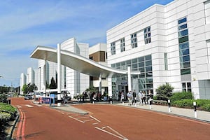 The main entrance of Russells Hall Hospital, Dudley