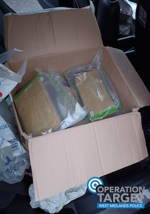 The drugs seized from the car. Photo: West Midlands Police