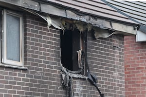 Damage at the back of the semi-detached home