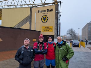 The group stopped off at Wolves 