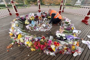 The tributes were moved to the band stand at West Park.