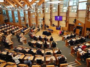 The King addressing the Holyrood chamber