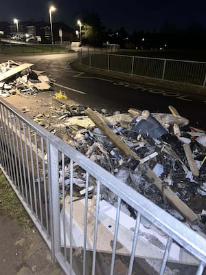 The residents and one of the local councillors worked to remove the waste from the road