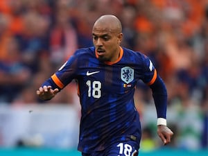 Netherlands frontman Donyell Malen during a Euro 2024, round-of-16 match against Romania