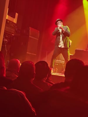 Eric Cantona appeared at The Halls in April with songs and poetry