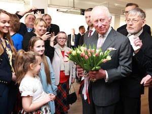 The King during a visit to the Polish Social and Cultural Association