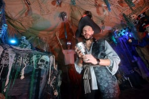 A pirate-themed room awaited those visiting the home on Halloween night