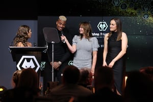 Mario Lemina and Anna Morphet with existing Foundation ambassadors Suzi Perry and Amber Sandhu.