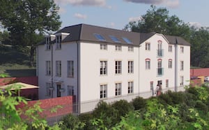 A CGI of the apartments at Lorne House at The Sidings, Lichfield