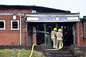 Scenes from the aftermath of the serious fire involving units on Hayes Lane, Lye, Stourbridge.