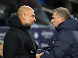 Pep Guardiola and Ange Postecoglou