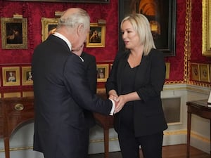 Sinn Fein vice president Michelle O'Neill meets the King at Hillsborough Castle in 2022