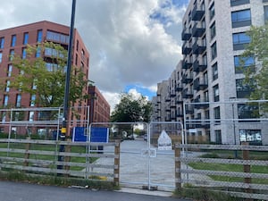 Fences up at the Perry Barr residential scheme in September 2024. Credit: Alexander Brock. Permission for use for all LDRS partners.