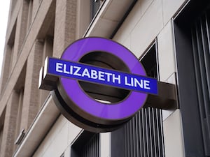 An Elizabeth line sign