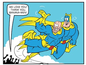 Bananaman and Mike Tindall